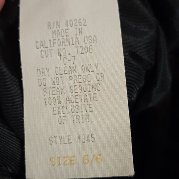 Vintage 80s Climax David Howard Karen Okada Black Sequin Prom Formal Dress Gown. - Picture 16 of 17